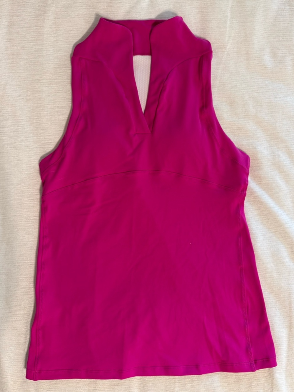 Lululemon Neon Fuchsia Hot Pink Workout Top Performance Tank Size XL